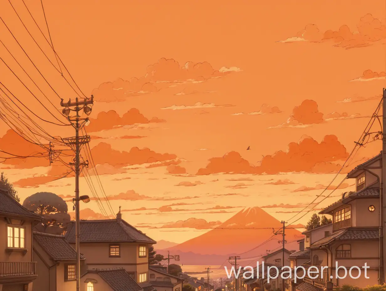 GhibliThemed-Landscape-with-Orange-Sky