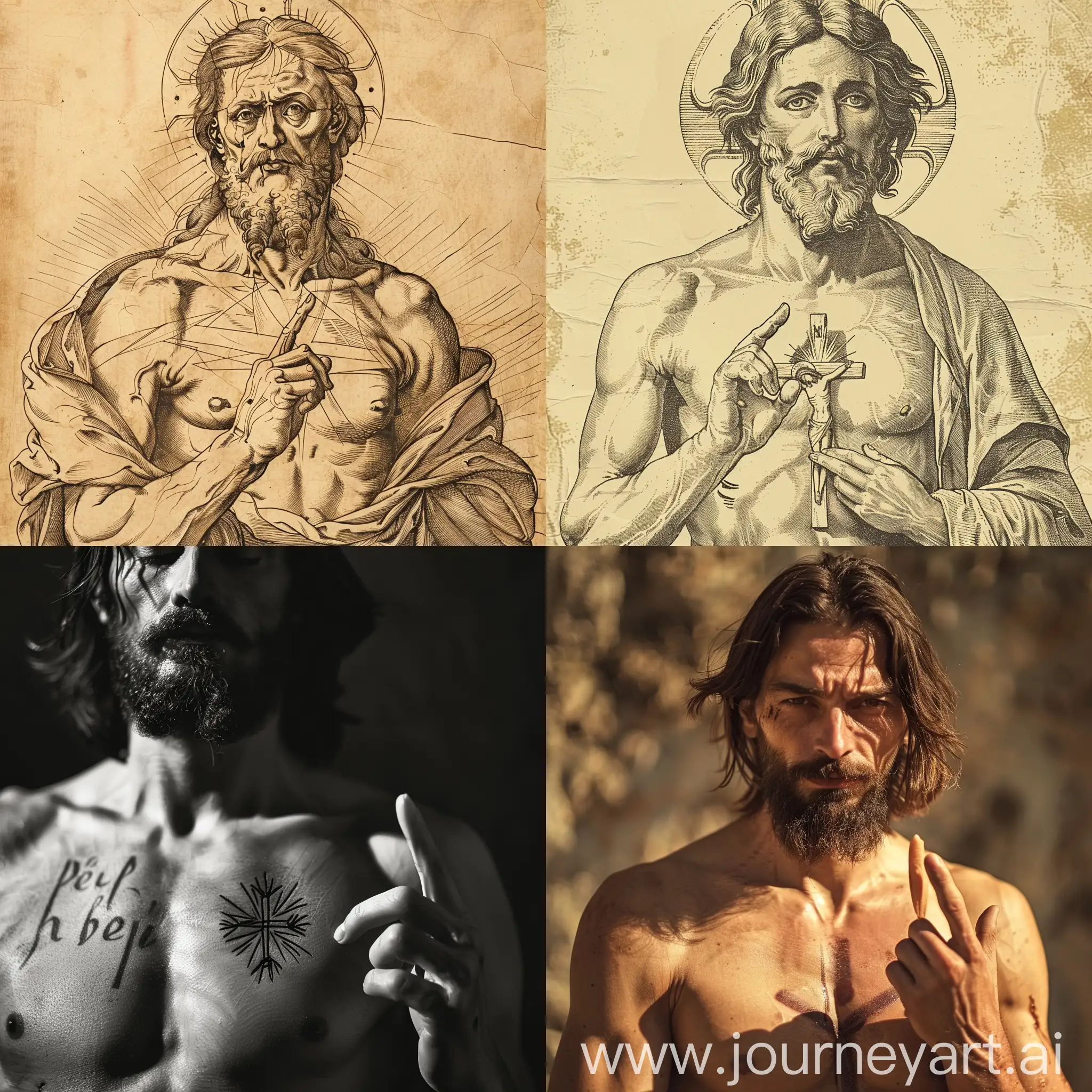 платон-иисус план по грудь правая рука согнута в локте делает крестное знамение