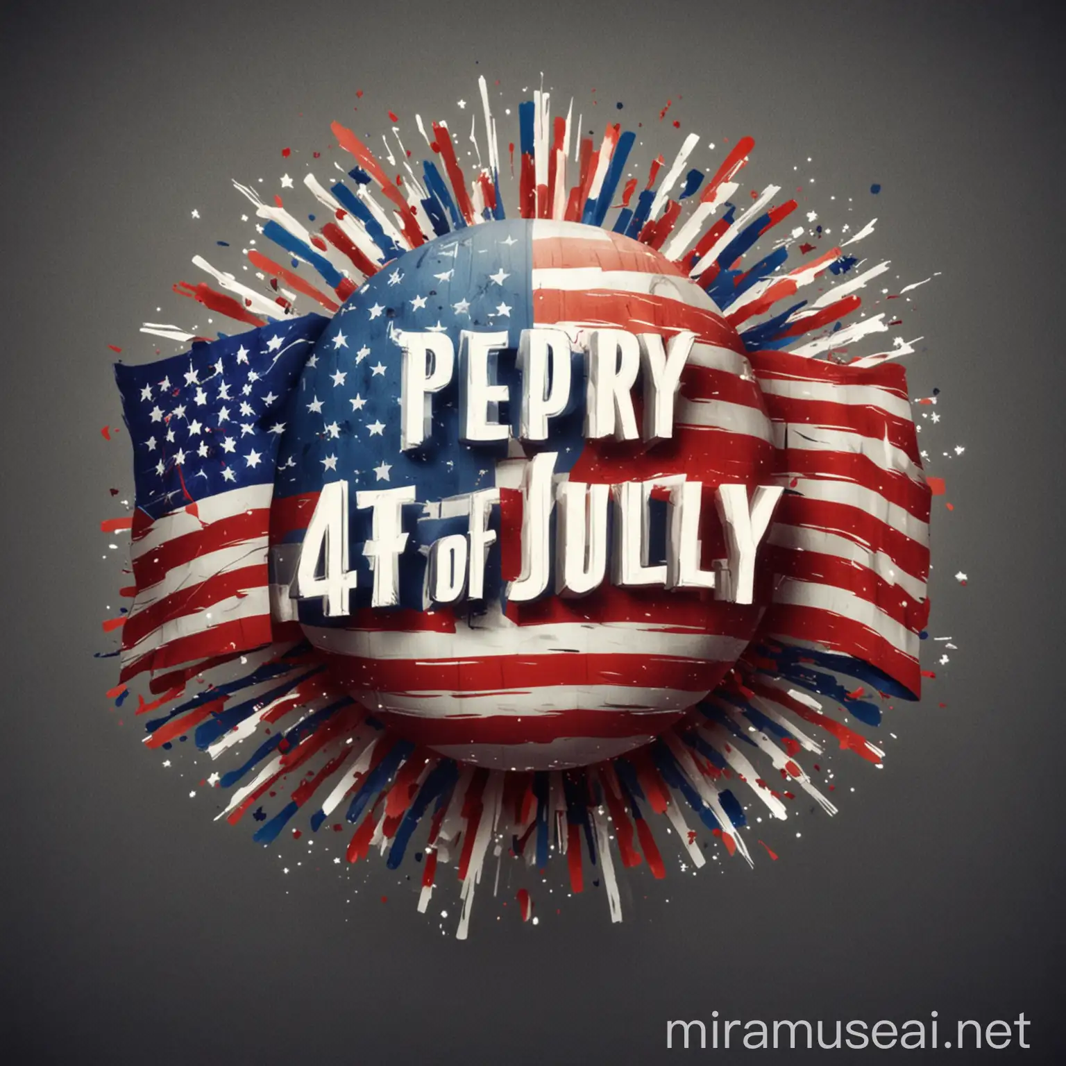 animated 4th of July logo