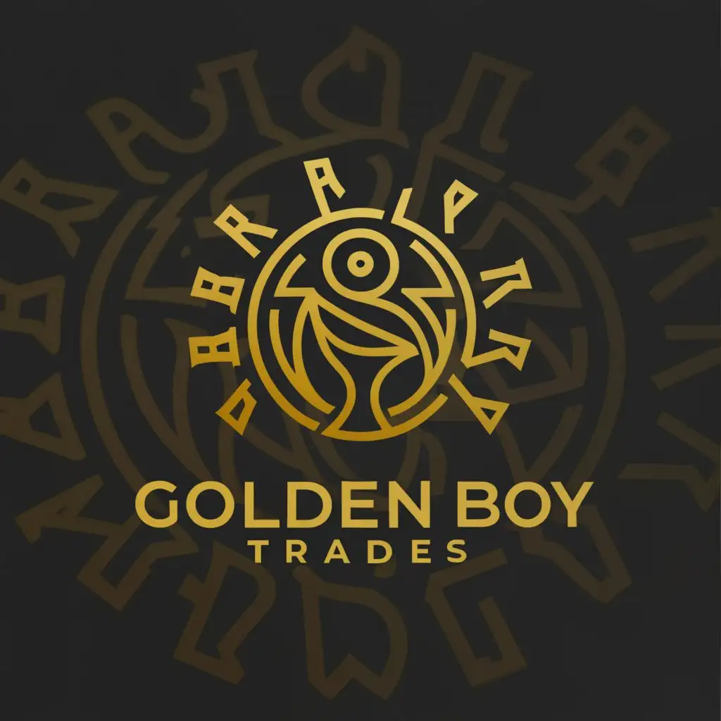 a logo design,with the text "Golden Boy Trades", main symbol:Gold,Moderate,clear background