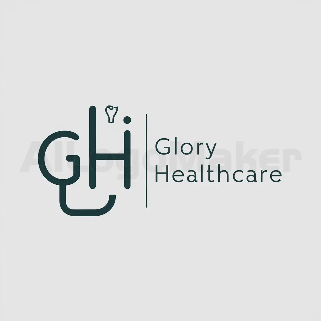 a logo design,with the text "Glory Healthcare", main symbol:Glory Healthcare,Minimalistic,be used in Medical Dental industry,clear background