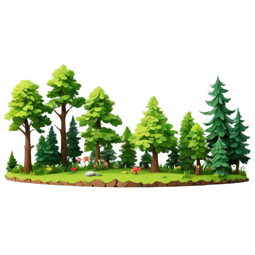 2d forest of a small number of objects