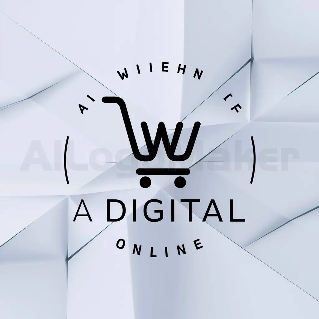 LOGO-Design-For-AI-Digital-Online-Futuristic-Text-with-Website-Shop-Symbol-on-Clear-Background