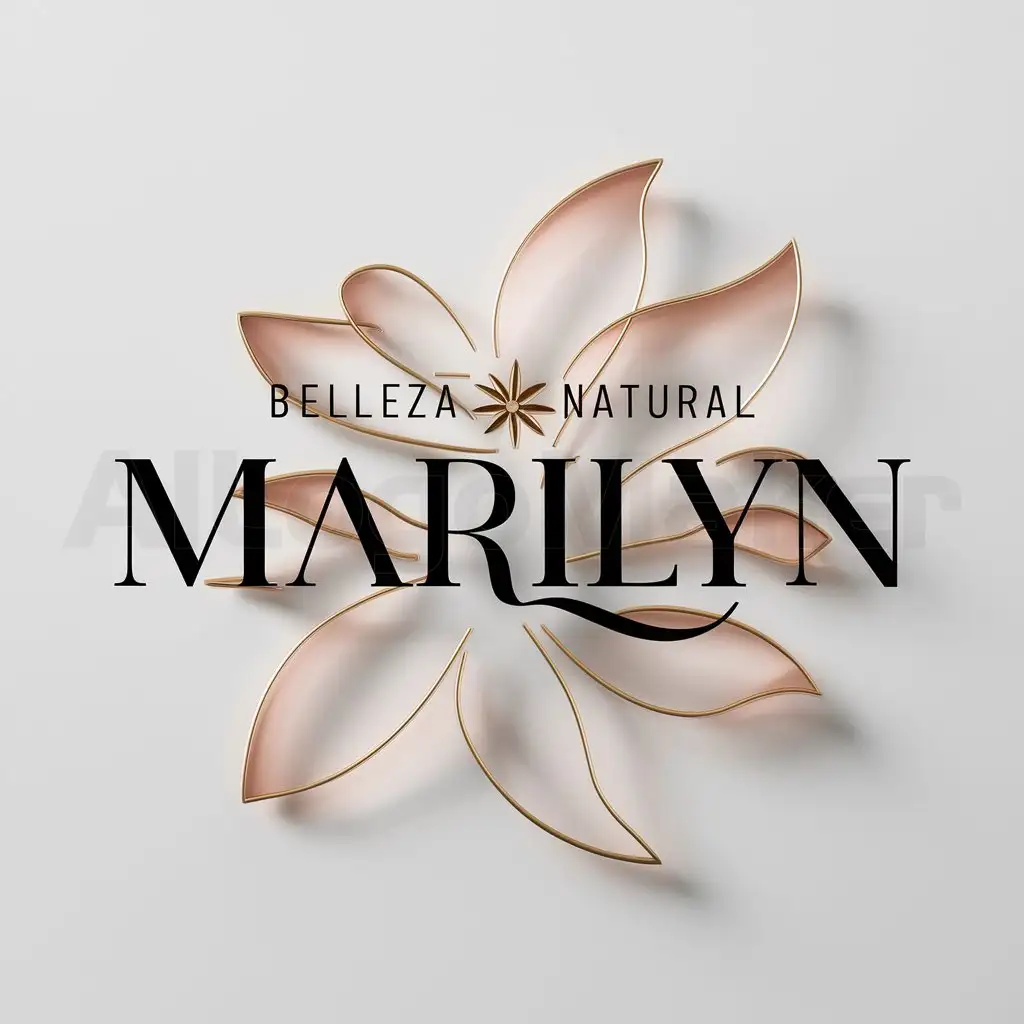 a logo design,with the text "Marilyn", main symbol:belleza natural,Moderate,be used in belleza industry,clear background