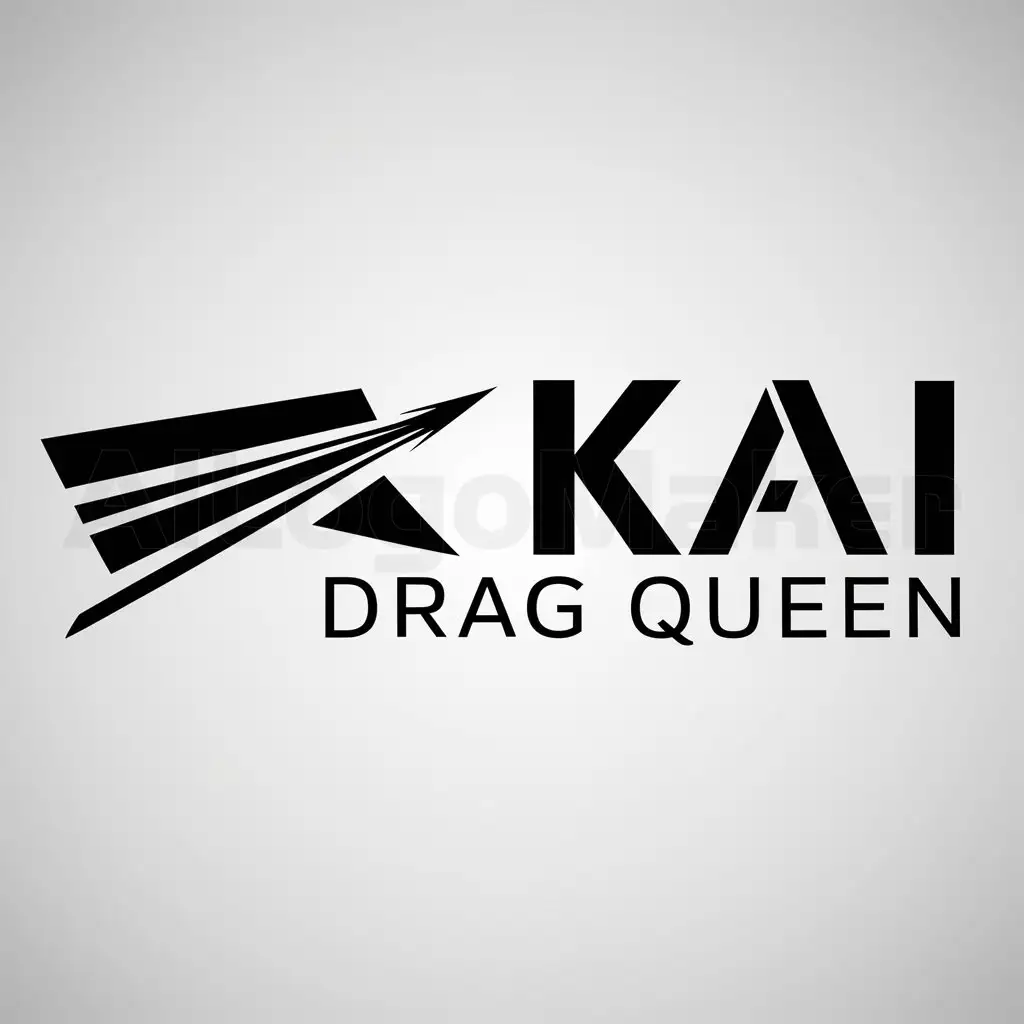 a logo design,with the text "Kai Drag Queen", main symbol:frontier team flag,Minimalistic,be used in Internet industry,clear background