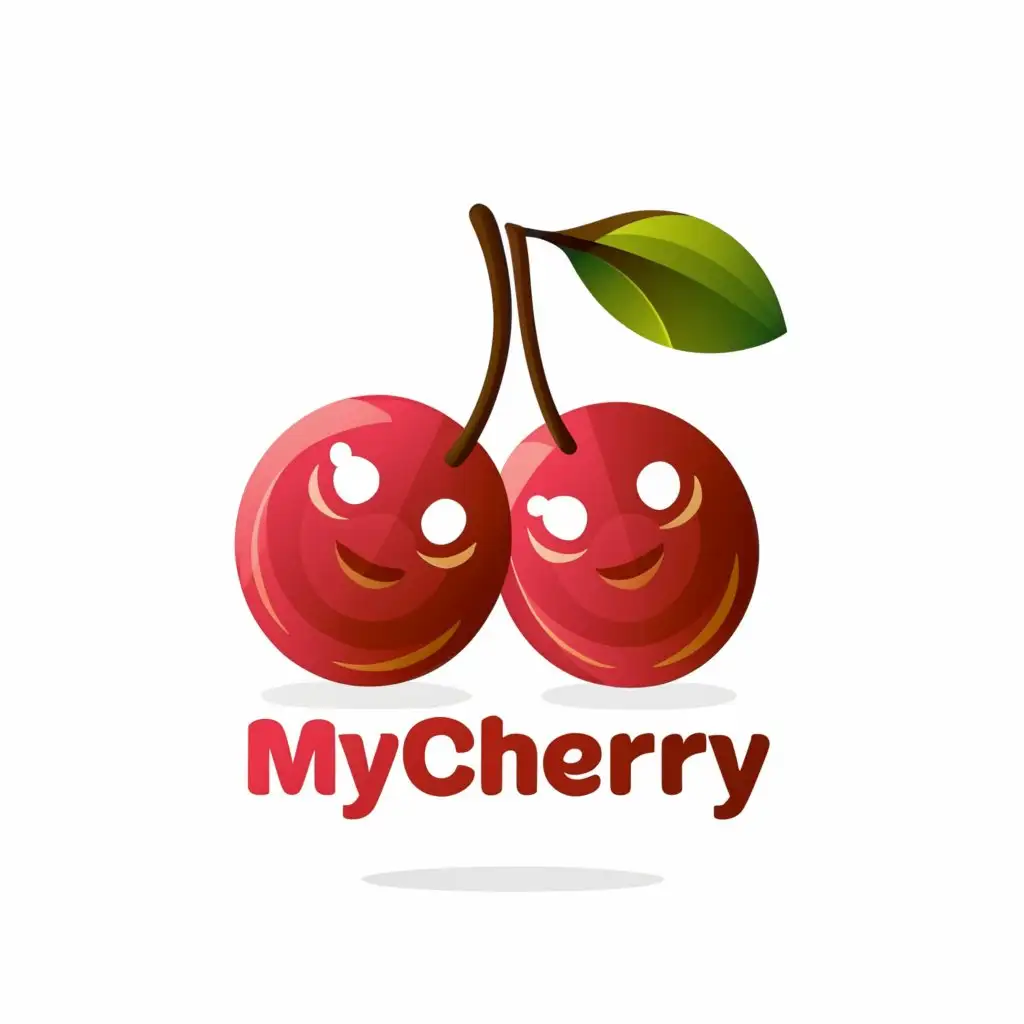 a logo design,with the text "MyCherry", main symbol:Cherry, Cherries,Moderate,clear background