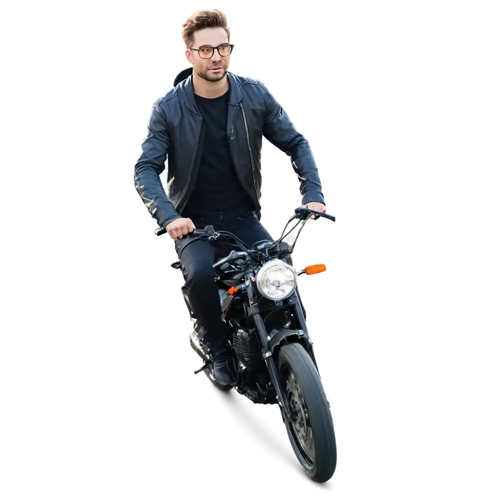 Stylish-Guy-in-Glasses-Riding-Motorcycle-PNG-Image-Illustration