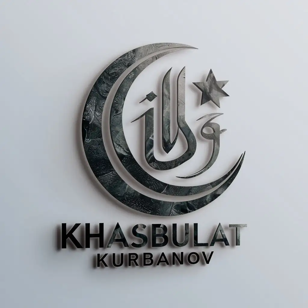 a logo design,with the text "Khasbulat Kurbanov", main symbol:ISLAM,complex,be used in Religious industry,clear background