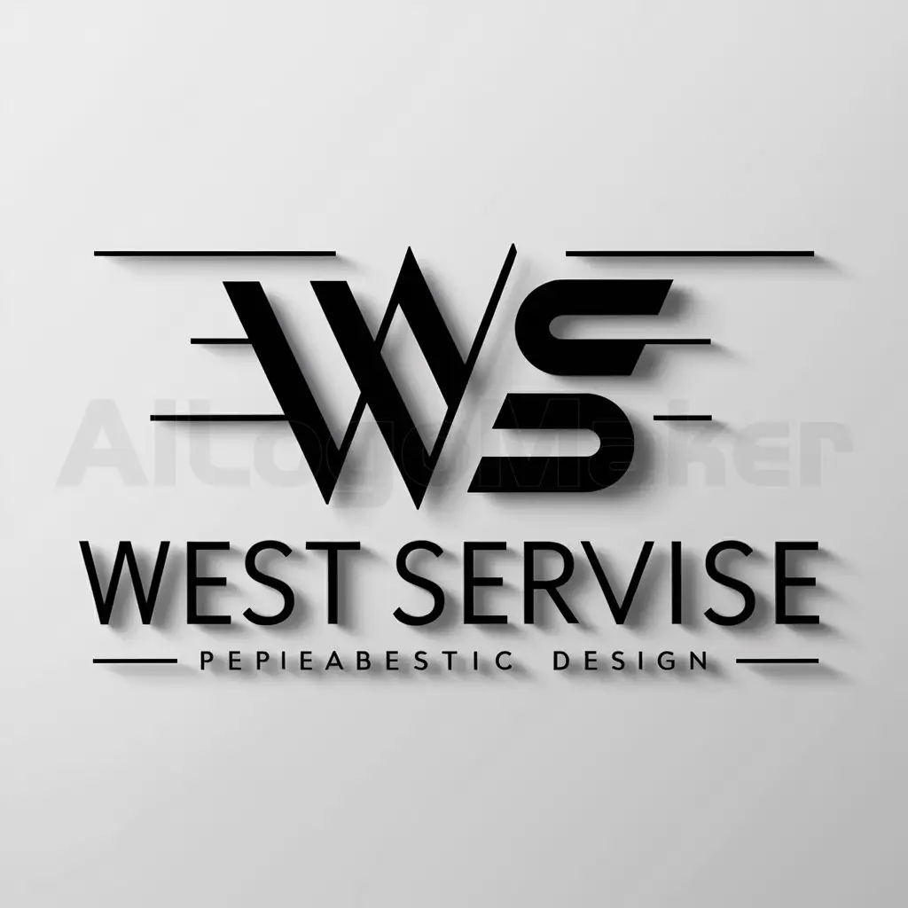 a logo design,with the text "west servise", main symbol:ws,Minimalistic,clear background