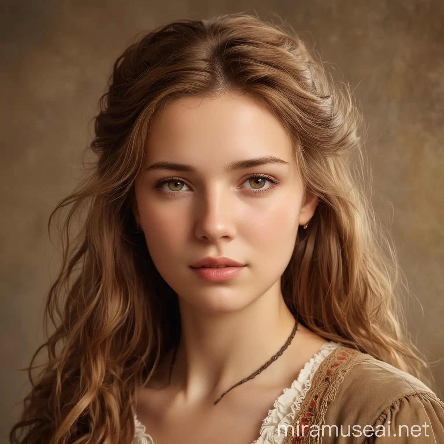 light brown haired women from western time period