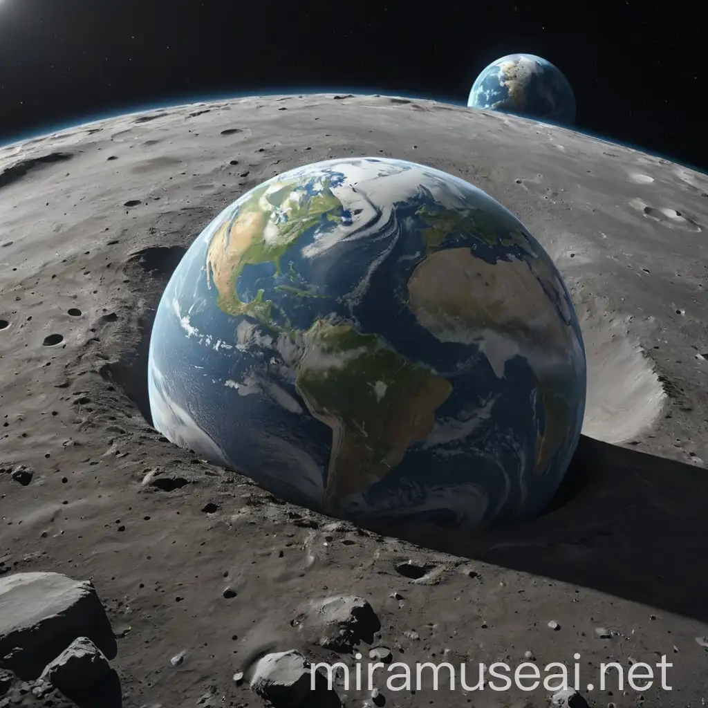 AweInspiring Realistic View of Earth from the Moon
