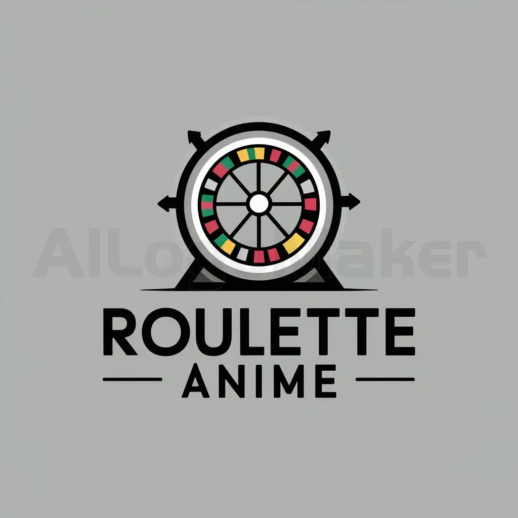 LOGO-Design-For-Roulette-Anime-Modern-Roulette-Symbol-on-a-Clear-Background