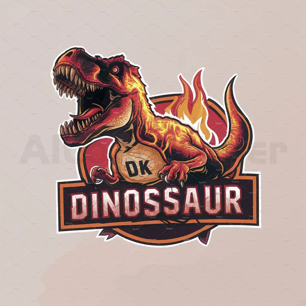 LOGO-Design-for-Terrifying-Fire-Dinosaur-DK-Bold-Red-Black-with-Dynamic-Flames-and-Striking-Typography