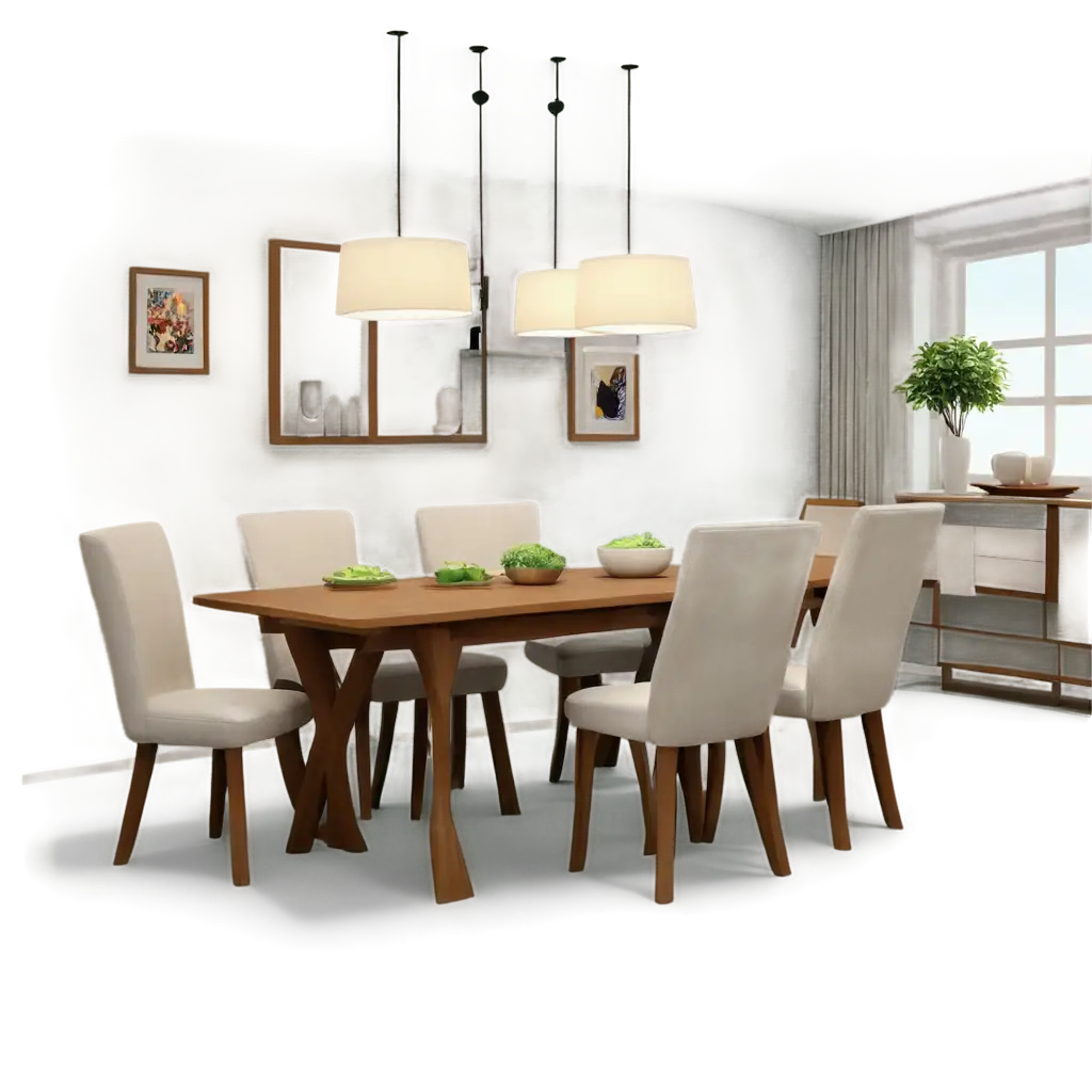 Cartoon-Realistic-Dining-Room-PNG-Enhance-Your-Website-with-Vibrant-Illustrations
