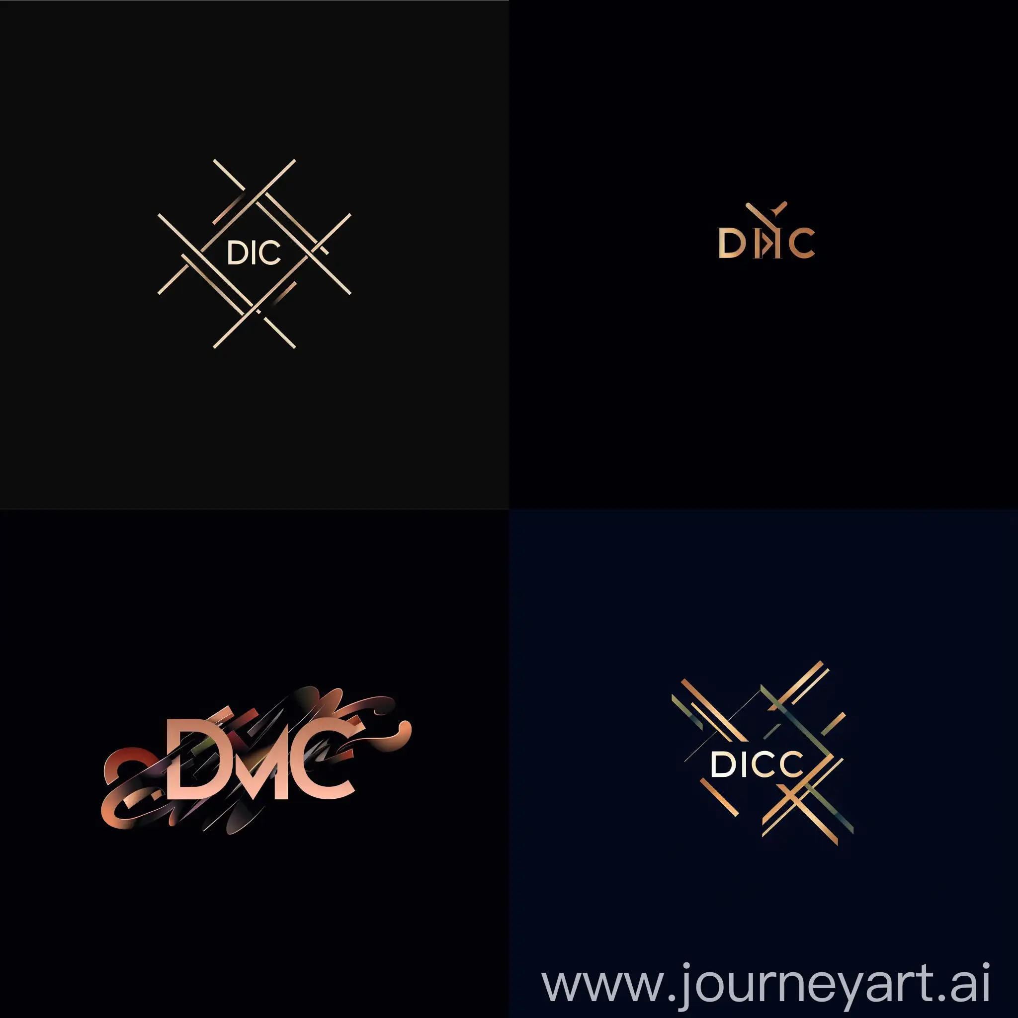 Минималистичный логотип в темных тонах, с надписью DKC