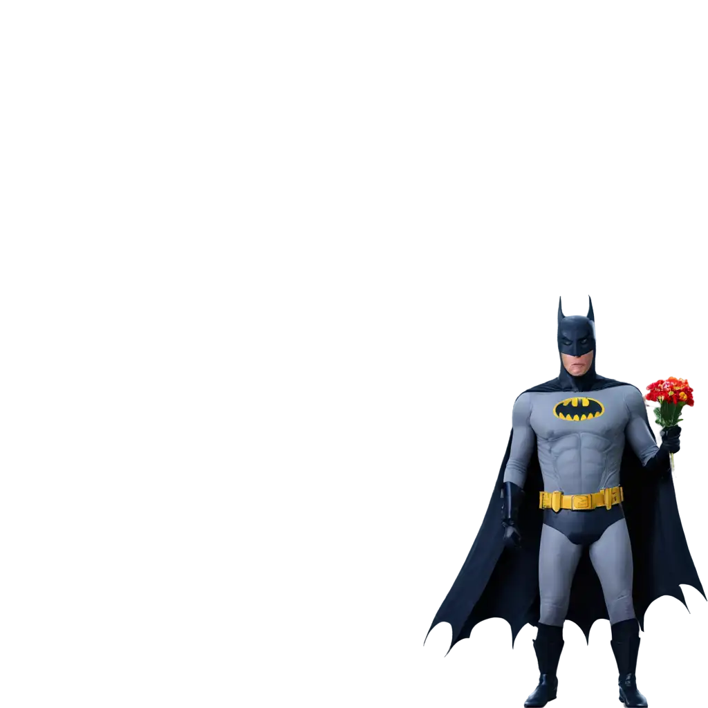 Batman with flower