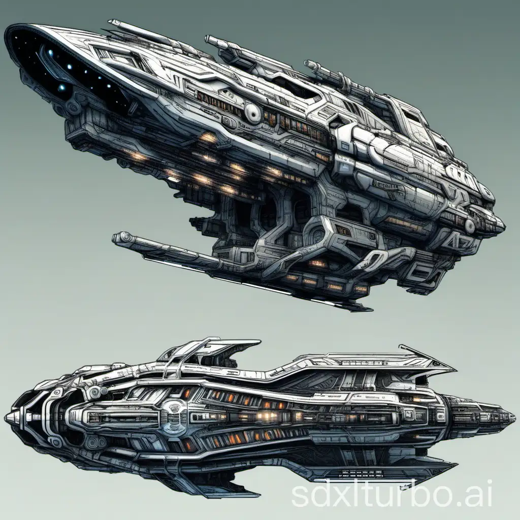Futuristic-SciFi-Spaceship-Exploring-Galactic-Depths