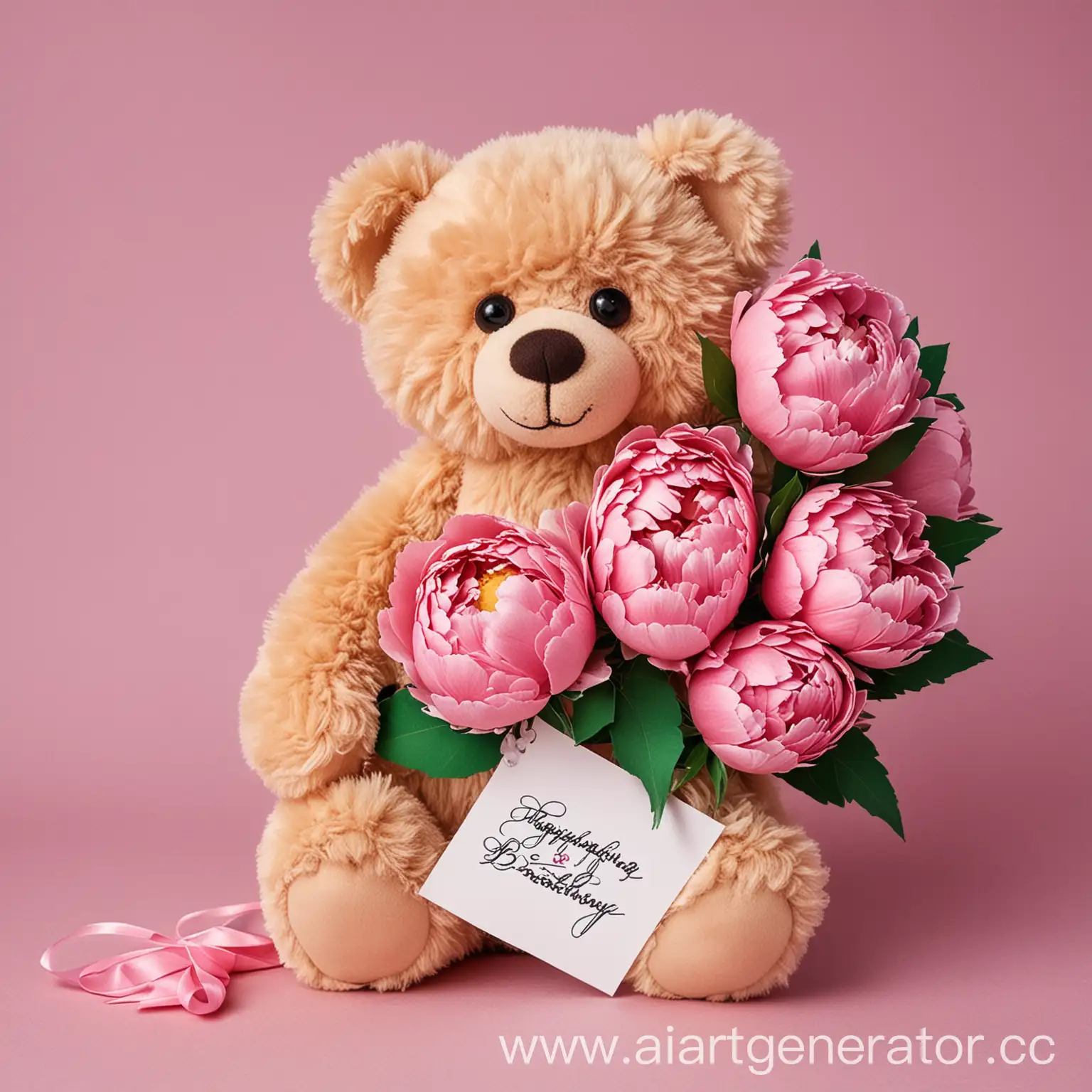 Goddaughter-Galinas-Birthday-Card-with-Plush-Bear-and-Peony-Bouquet