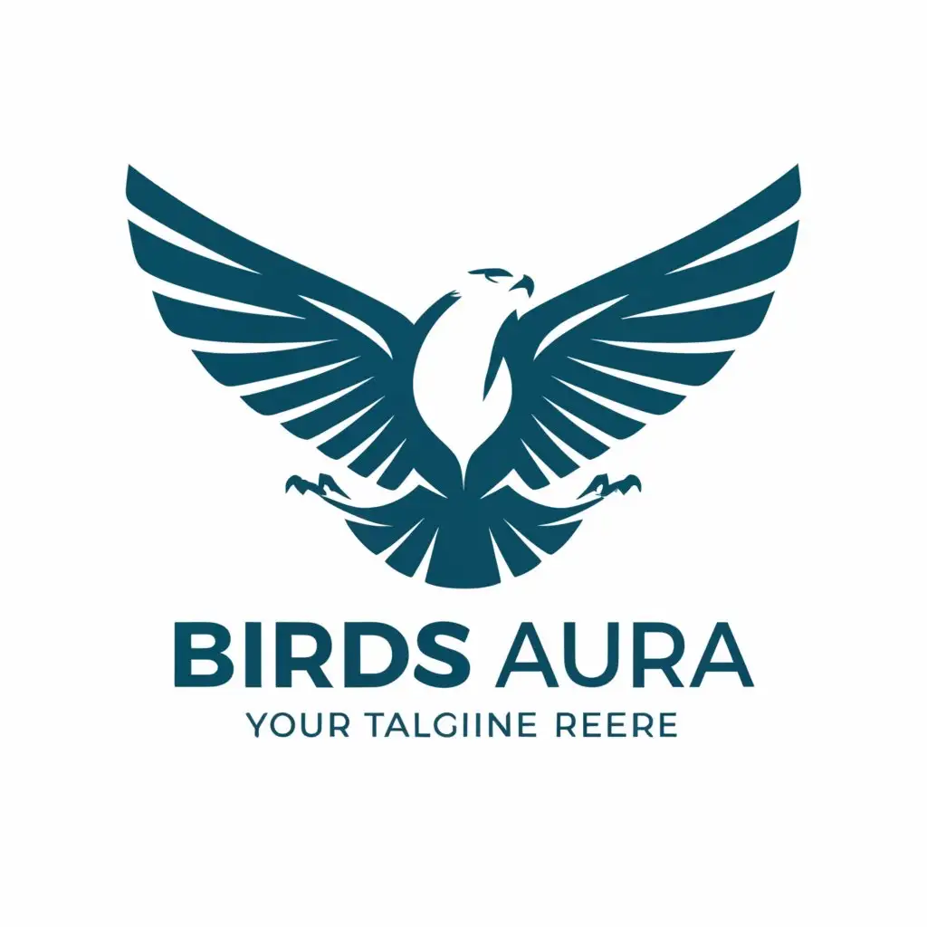 a logo design,with the text "Birds Aura", main symbol:eagle,Moderate,clear background