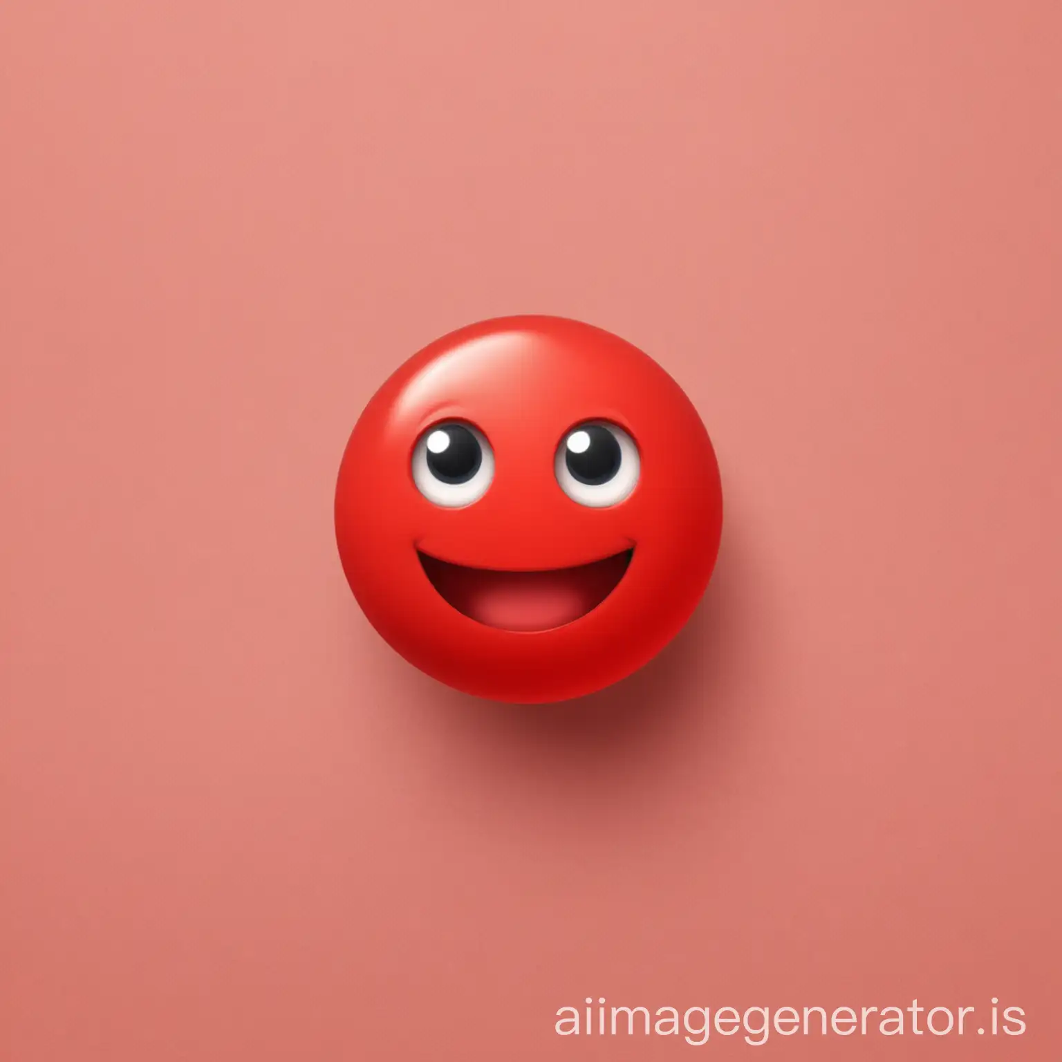 Hi emoji in red