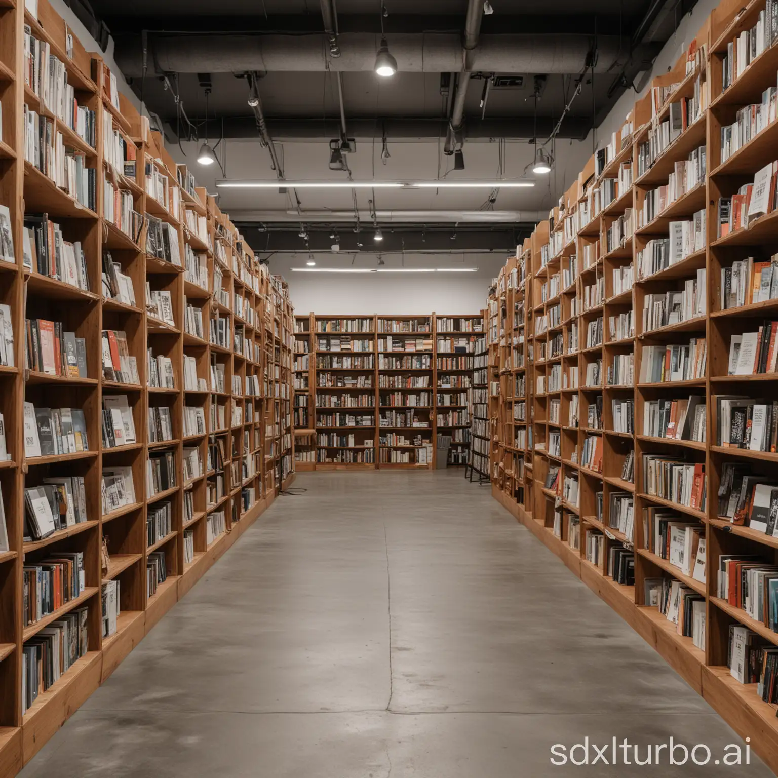 Generate a scene of a physical bookstore for user registration and membership generation