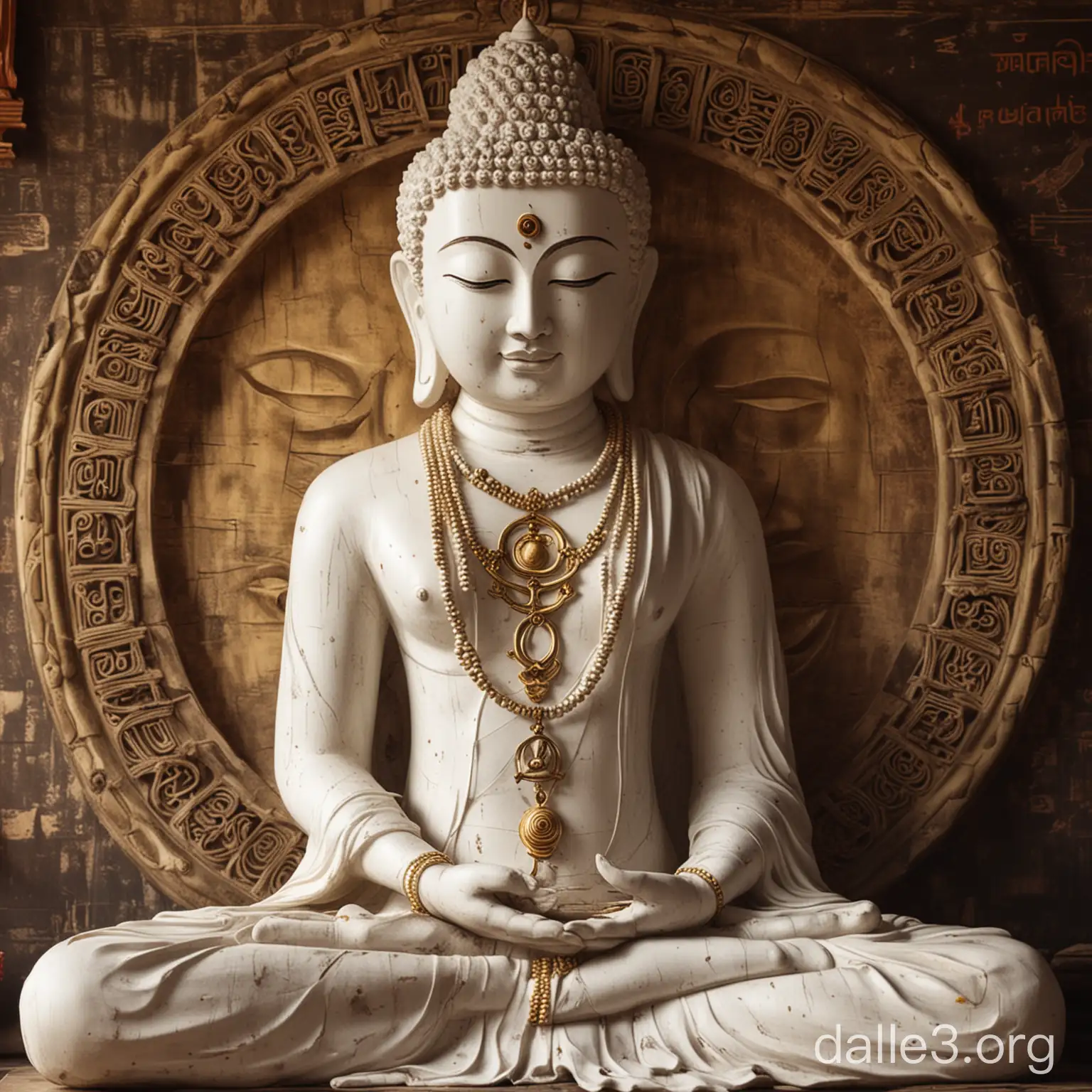 sacred kundalini symbol behind buddah