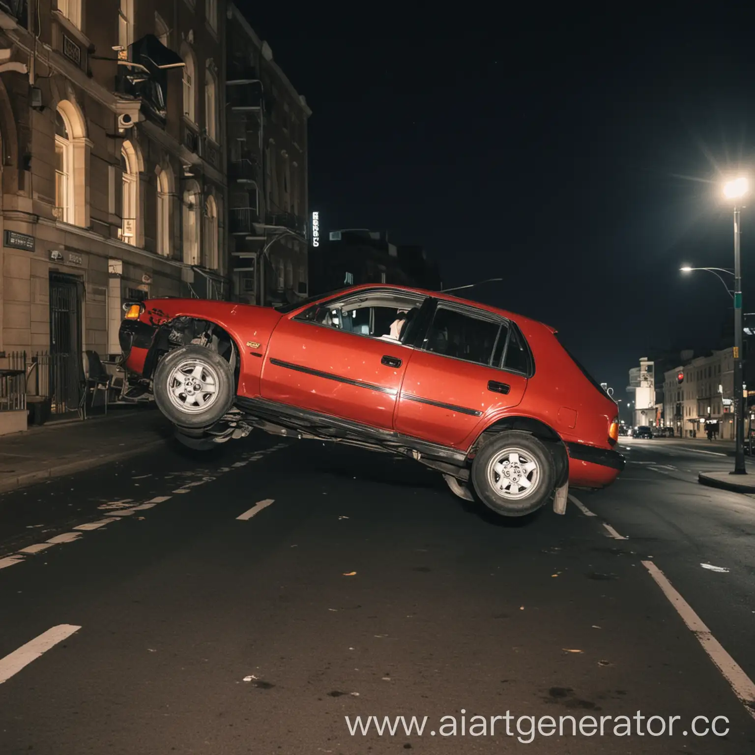 Car-in-Free-Fall-at-Night