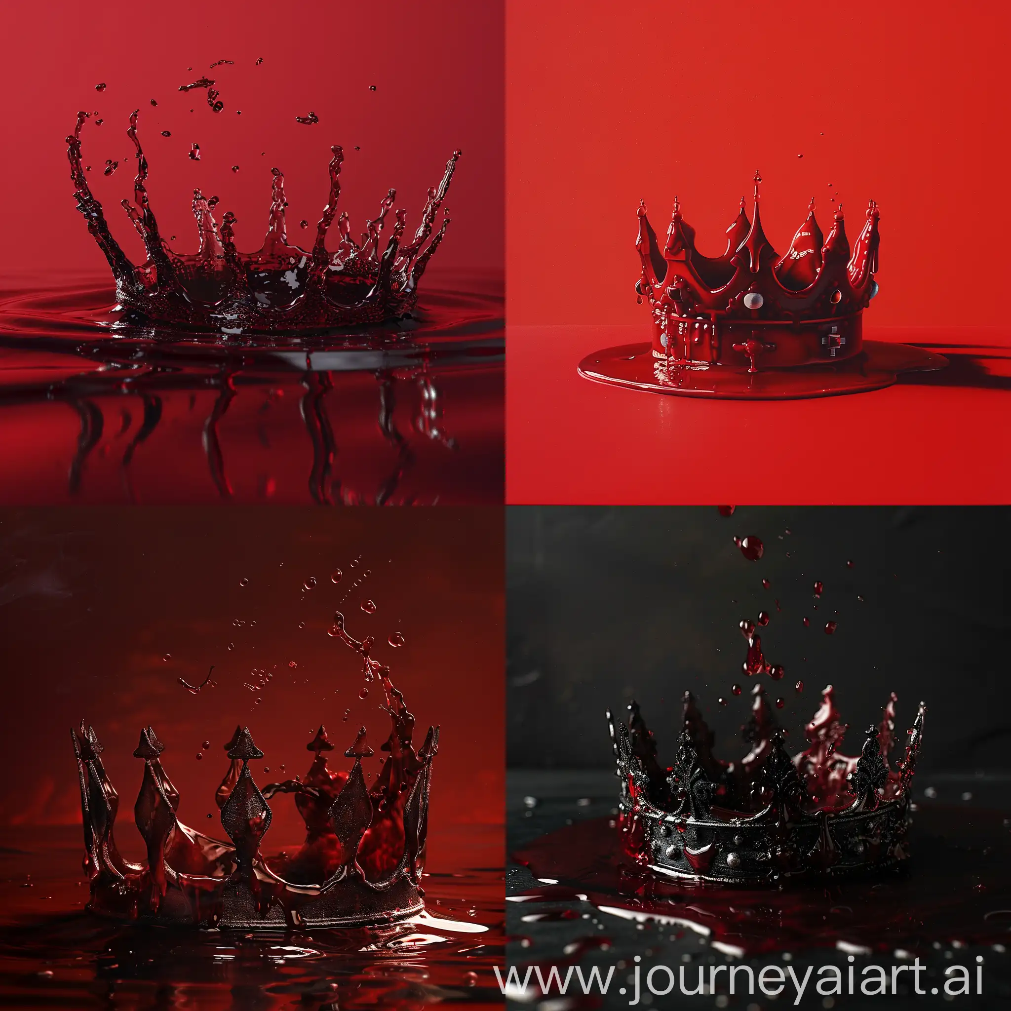The crown is in the blood, extreme minimalism, empty space 