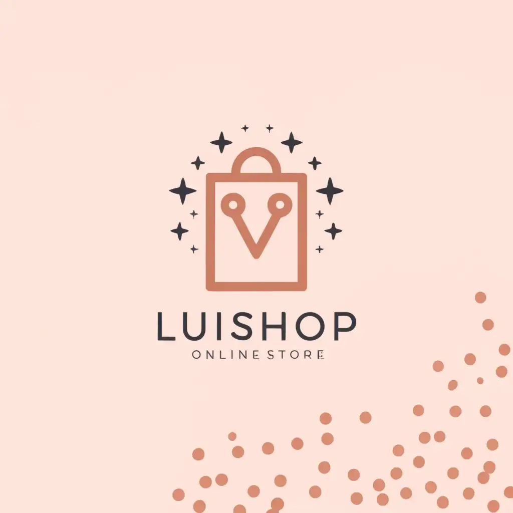 a logo design,with the text "LUISHOP", main symbol:online store,Moderate,be used in Beauty Spa industry,clear background