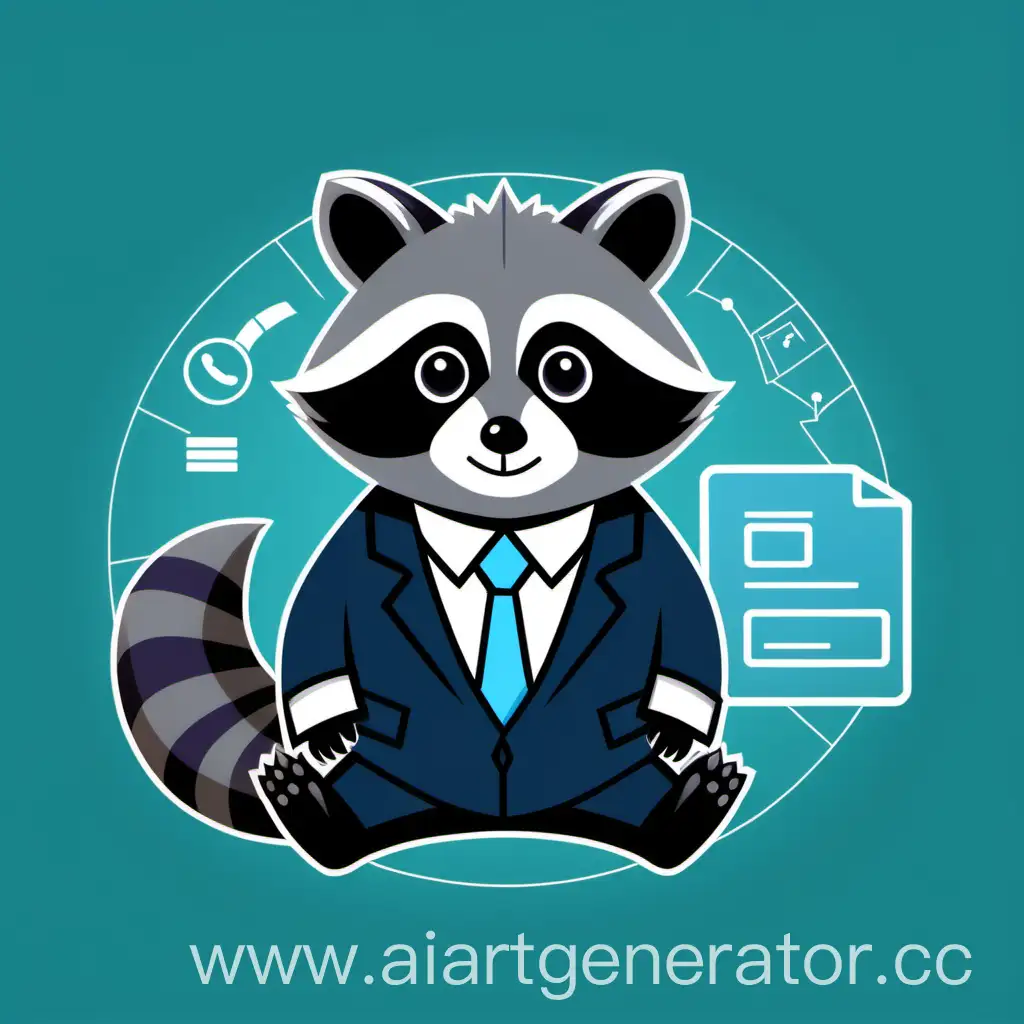 Lazy-Raccoon-Icon-Adorable-Government-Worker-Resting