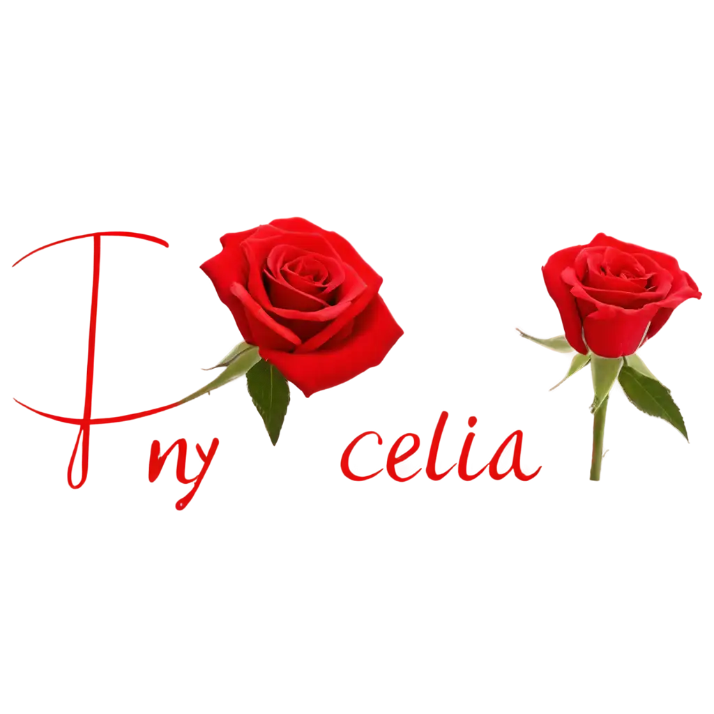 Rosas rojas con el nombre de Celia Mi Amor