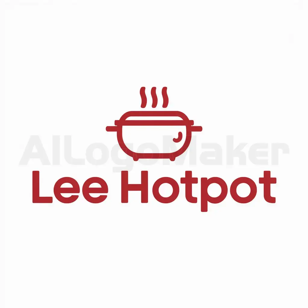 a logo design,with the text "Lee Hotpot", main symbol:hotpot,Moderate,clear background