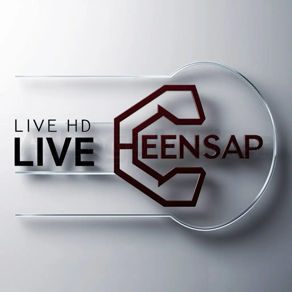 a logo design,with the text "LIVE HD", main symbol:HEENSAP,complex,clear background