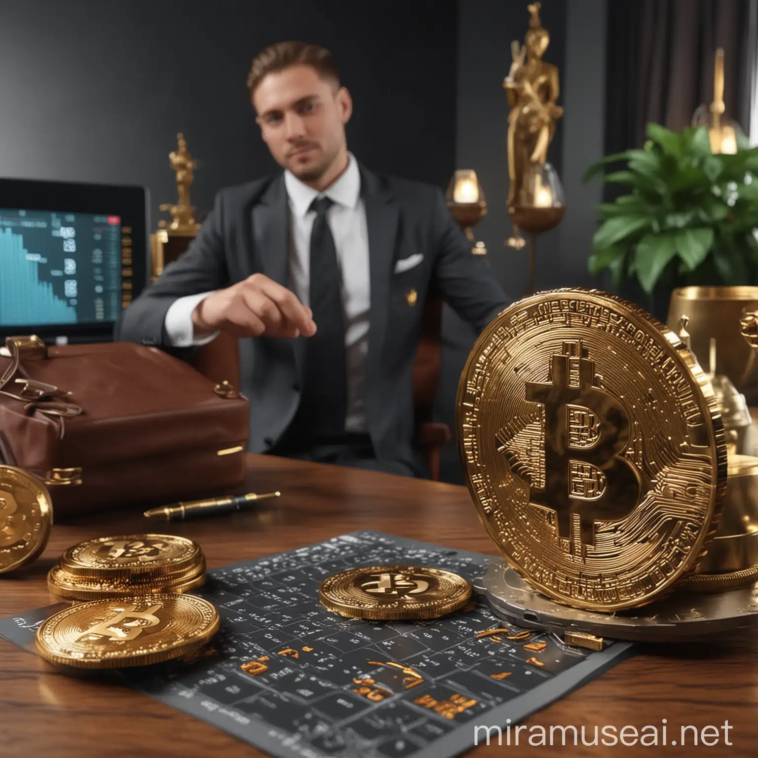 Luxurious Lifestyle of a Crypto Investor Realistic 4K Photography