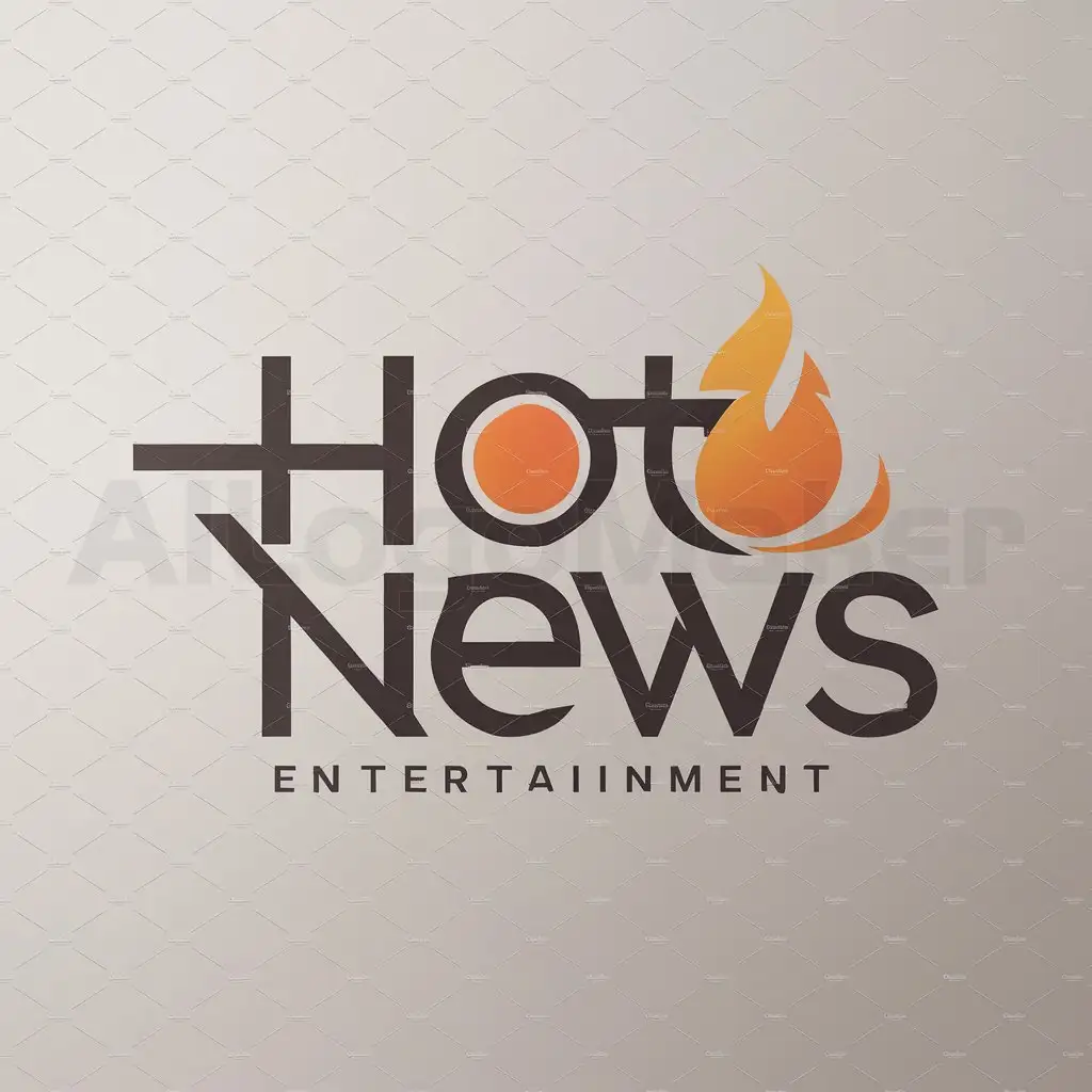 a logo design,with the text "Hot News", main symbol:Fuego,Minimalistic,be used in Entertainment industry,clear background