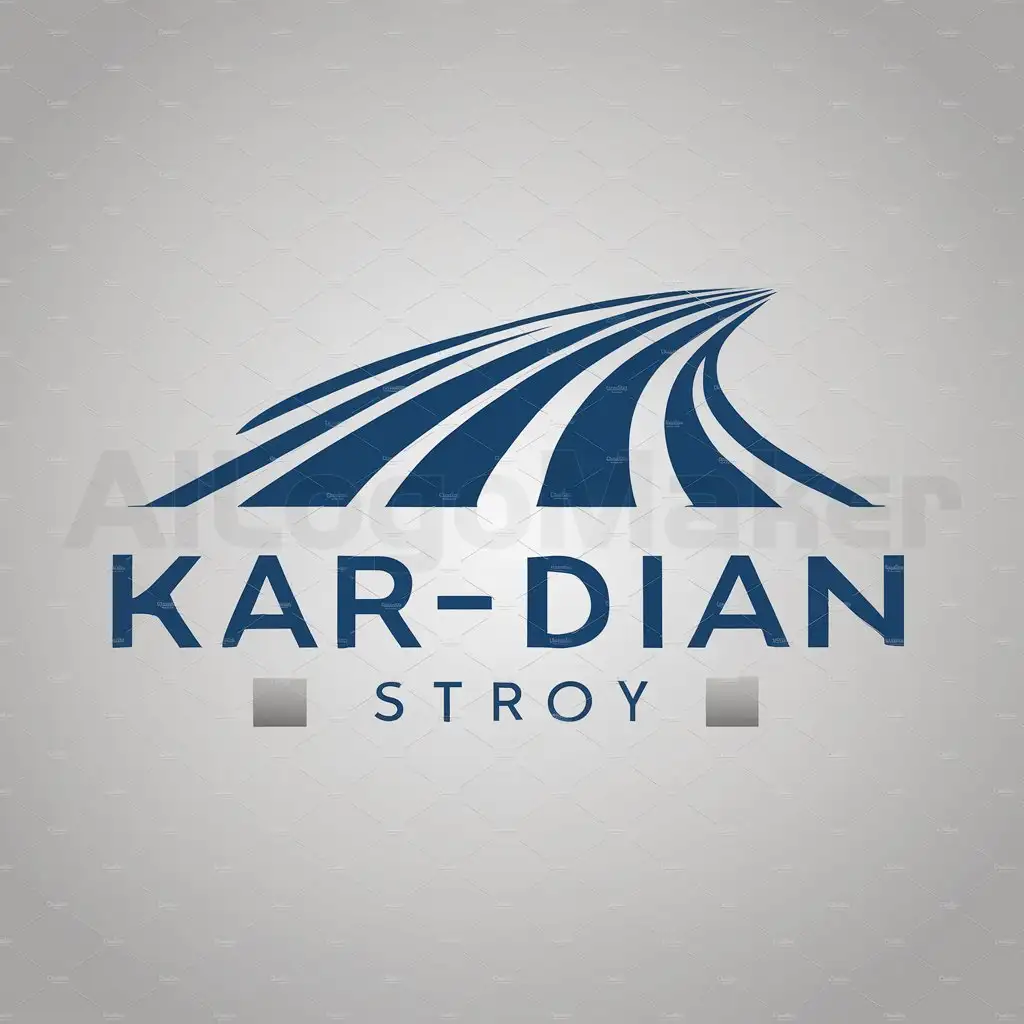 a logo design,with the text "Kar-Dian Stroy", main symbol:highway,Moderate,be used in Construction industry,clear background