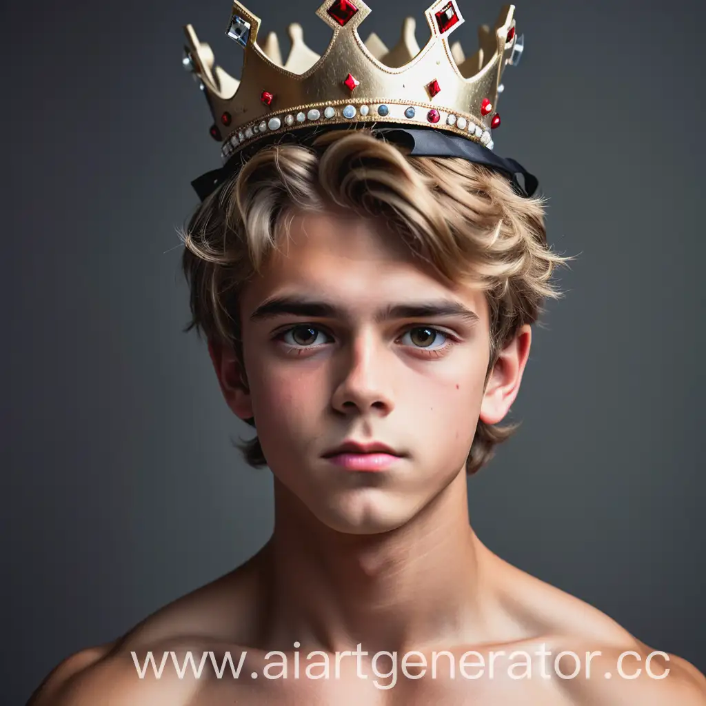 Enthralling-Young-Prince-Wearing-Crown-Captivates-with-Intense-Gaze