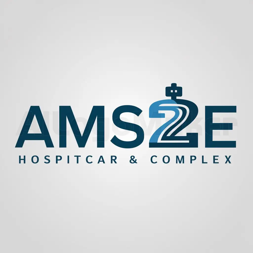 a logo design,with the text "AMS2E", main symbol:hospital,complex,be used in Internet industry,clear background
