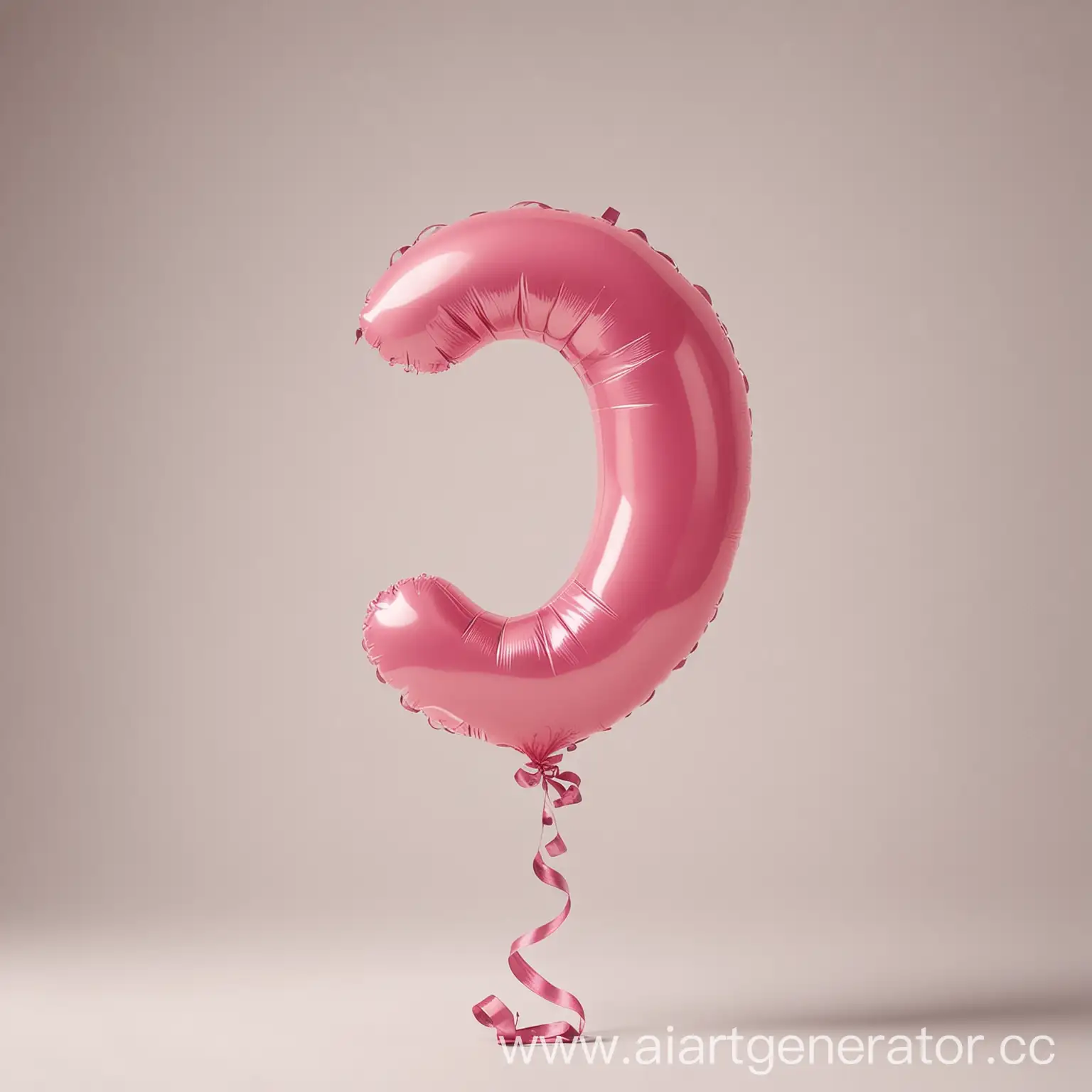 Pink-Balloon-Shaped-Letter-G-on-White-Background