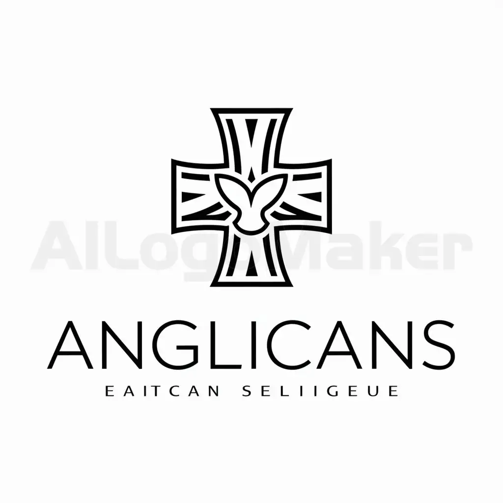 a logo design,with the text "Anglicans", main symbol:Anglican religion symbol,Moderate,clear background