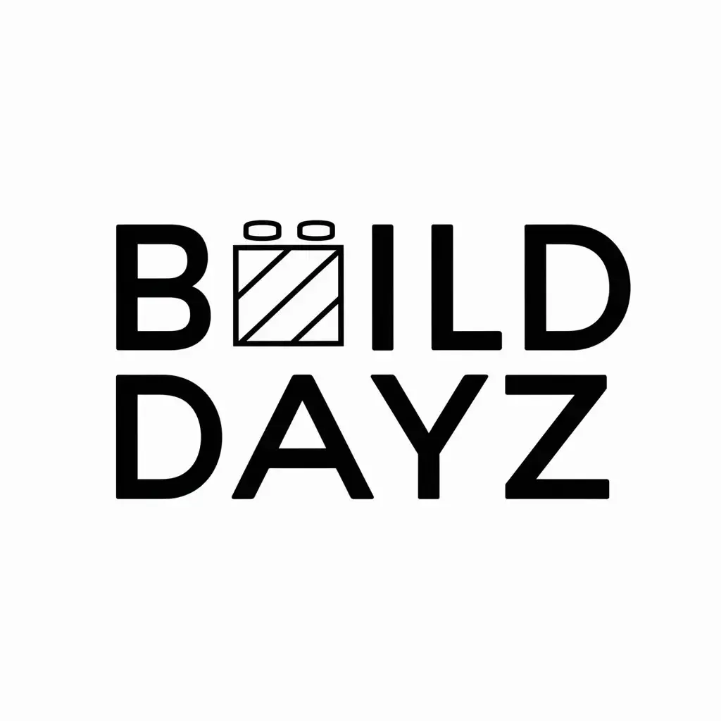 a logo design,with the text "BUILD DAYZ", main symbol:Lego Bricks,Minimalistic,be used in Events industry,clear background