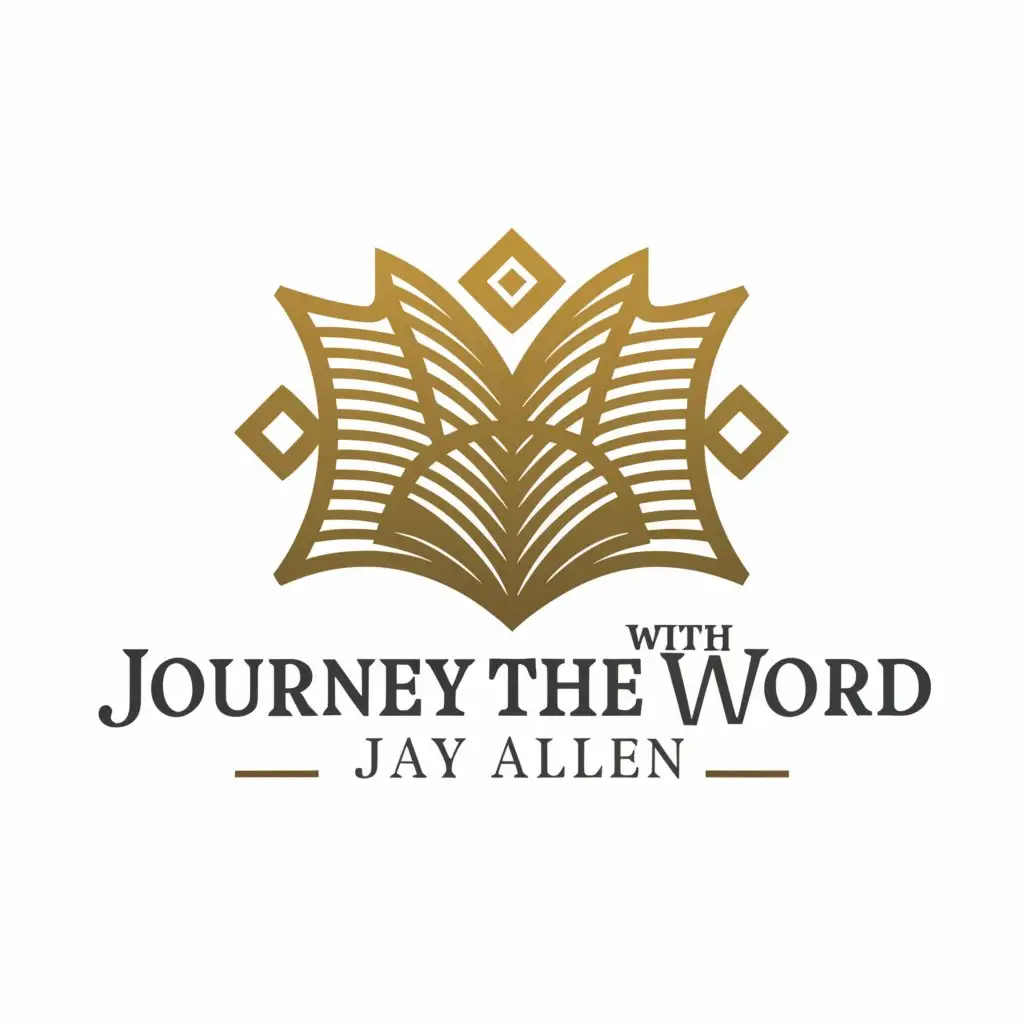 a logo design,with the text "Journey the Word With Jay Allen", main symbol:book,complex,be used in Religious industry,clear background