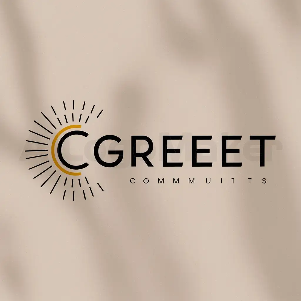 a logo design,with the text "GREEET", main symbol:COMMUNITY,Moderate,clear background
