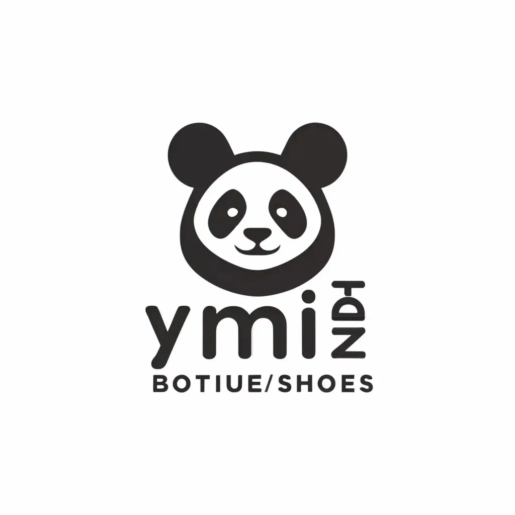 a logo design,with the text "Ymi_Shoes", main symbol:boutique, Panda,Moderate,be used in Retail industry,clear background