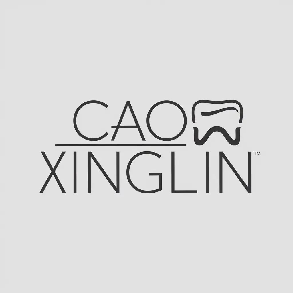 a logo design,with the text "Cao Xinglin", main symbol:dentist,Moderate,be used in Medical Dental industry,clear background