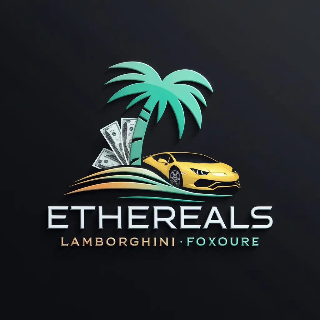 Luxury-Lifestyle-Logo-Design-with-Palm-Trees-Money-and-Lamborghini
