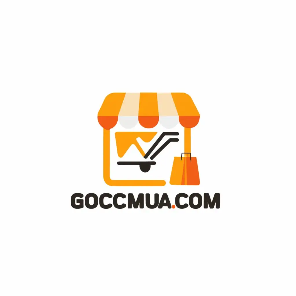 a logo design,with the text "GOCMUA.COM", main symbol:Shopping Corner,Moderate,clear background