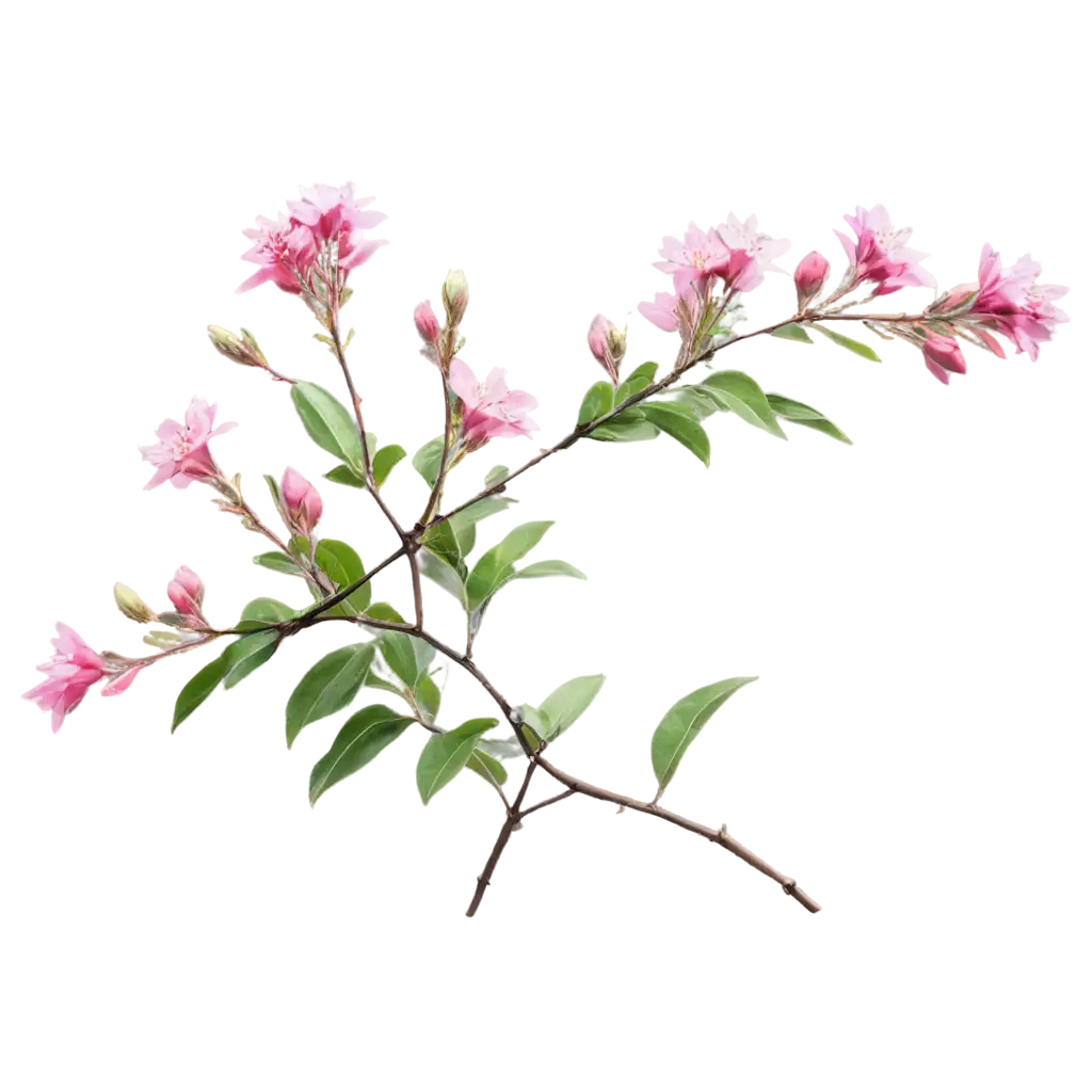 Exquisite-PNG-Image-of-a-Bush-with-Delicate-Pink-Flowers-Enhance-Your-Content-with-Stunning-Floral-Art