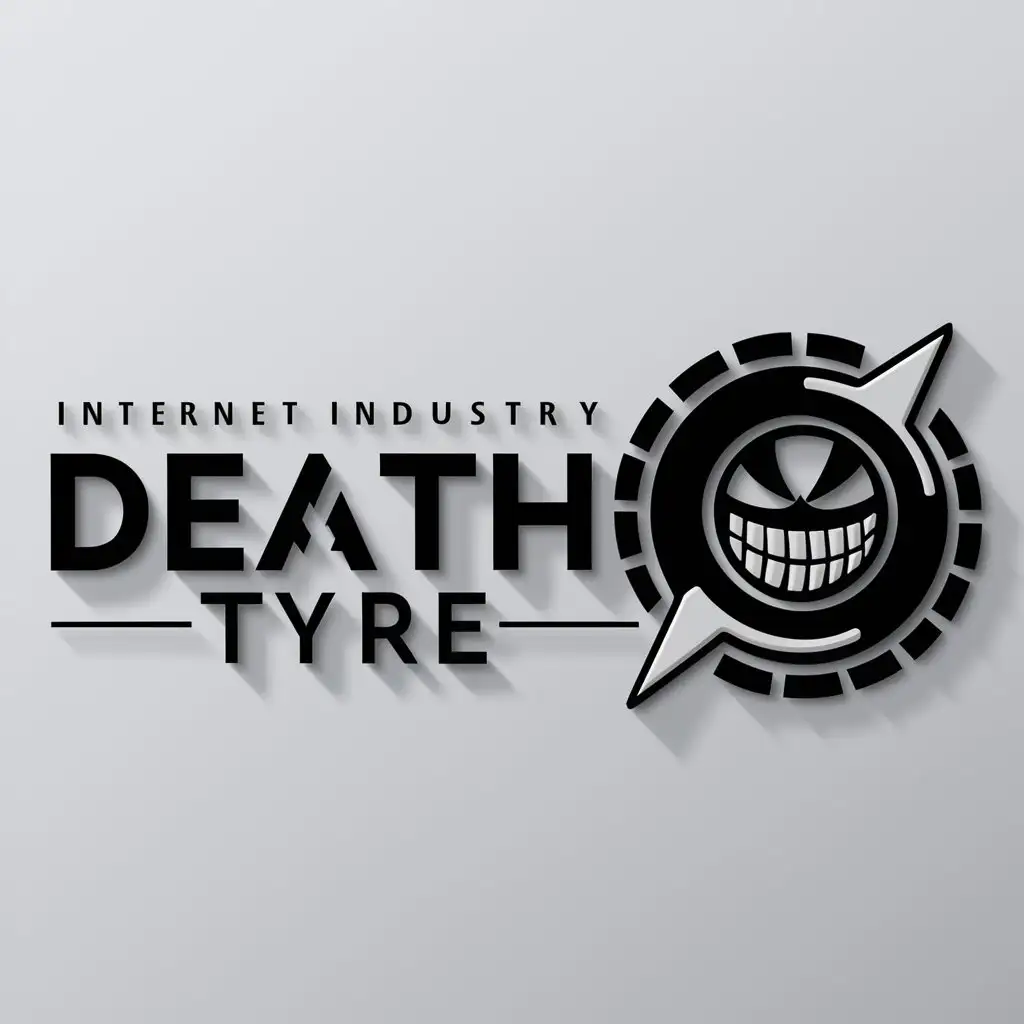 a logo design,with the text "dead_tyre", main symbol:death tire,complex,be used in Internet industry,clear background