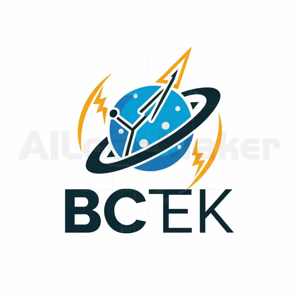 a logo design,with the text "BcTek", main symbol:planet elektrik,Moderate,clear background